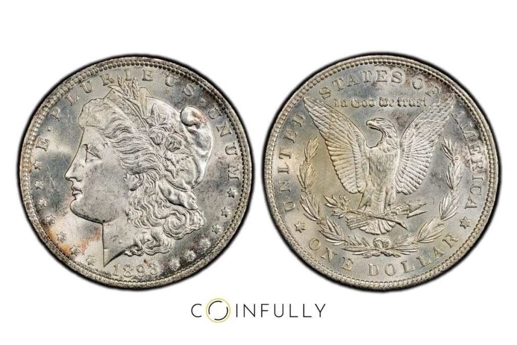 1893 Morgan Silver Dollar - Coinfully