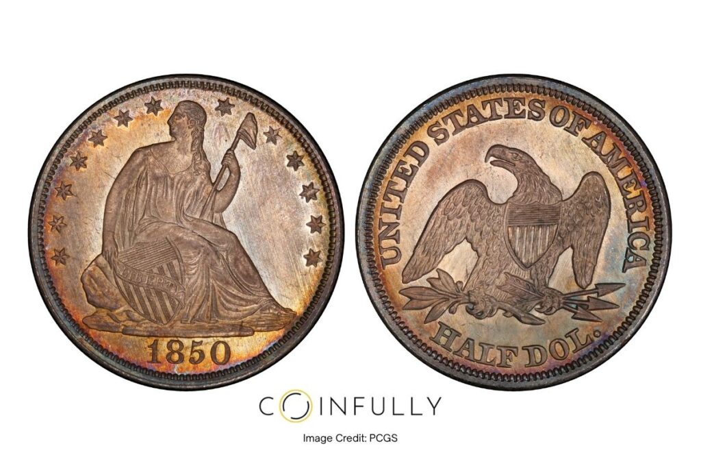 Valuable Silver Half Dollars - 1850 Seated Liberty - Coinfully