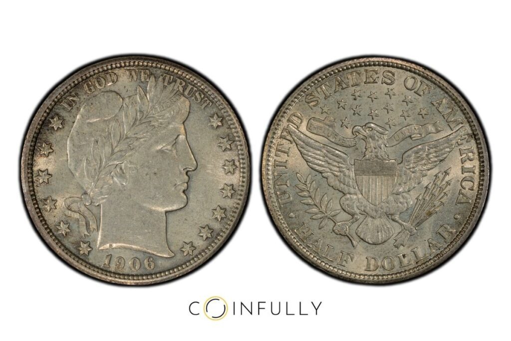 Valuable Silver Half Dollars - 1906 Barber Half Dollar - Coinfully