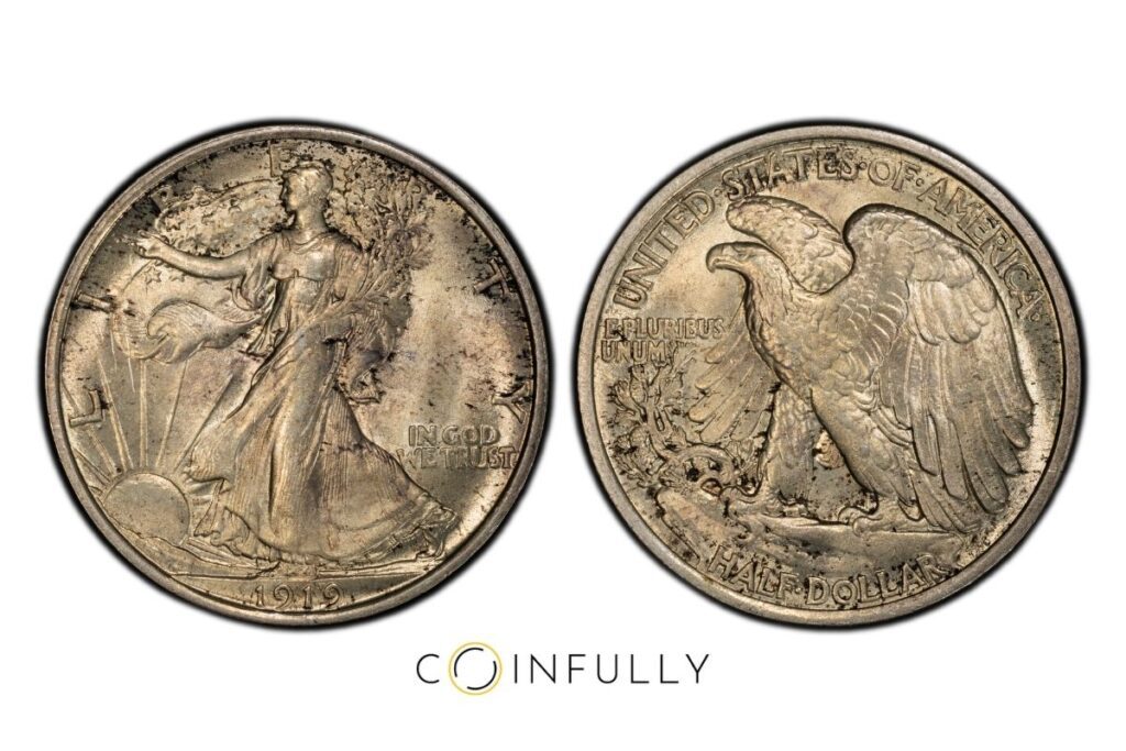 Valuable Silver Half Dollars - 1919 Walking Liberty - Coinfully