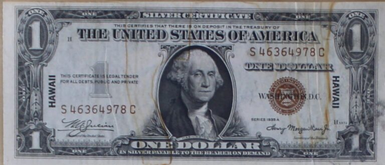 Valuable one-dollar bills front view, featuring detailed engravings and the portrait of George Washington.