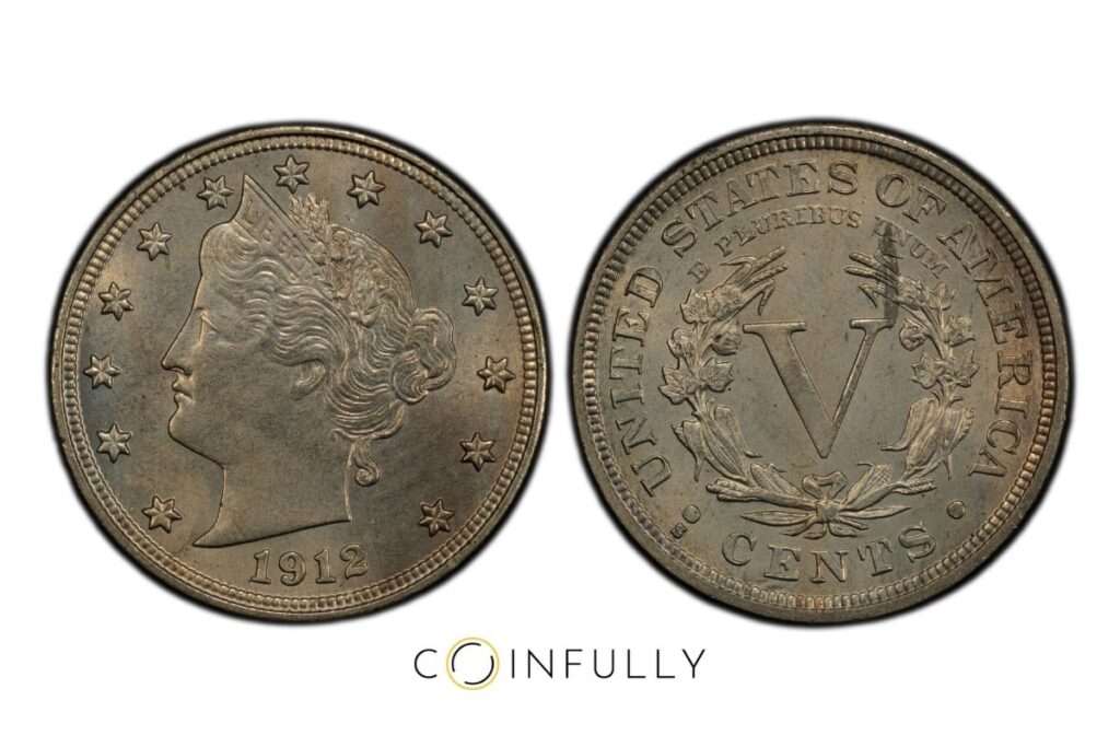 Where To Sell Buffalo Nickels (1913–1938) Without Losing Money 4 1912-S Liberty Head Nickel - Coinfully