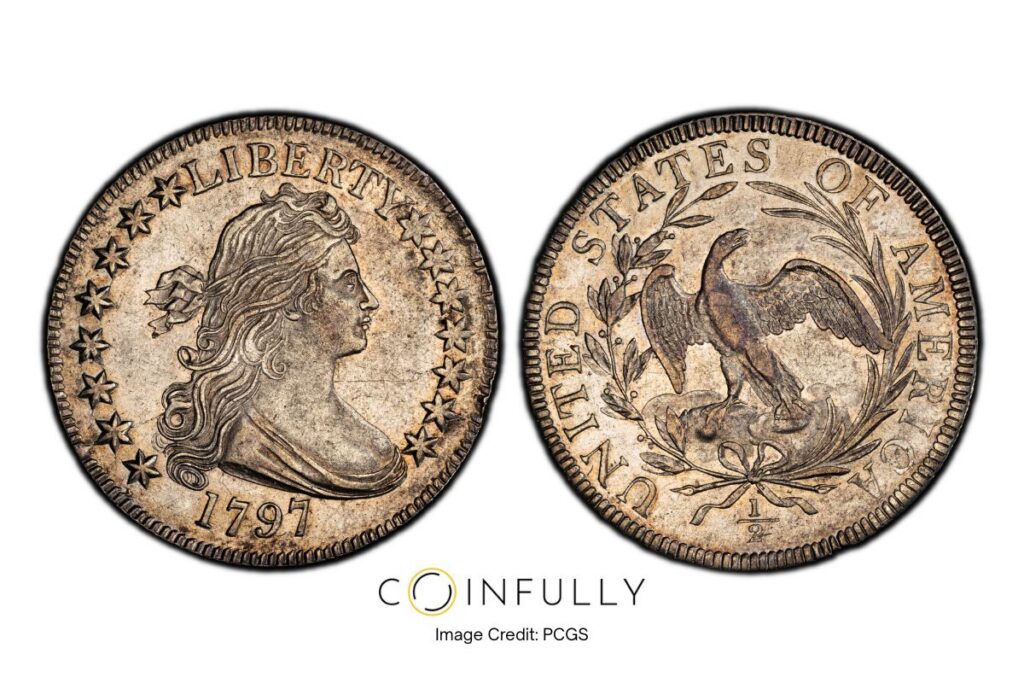 1797 Draped Bust Half Dollar Small Eagle - Coinfully
