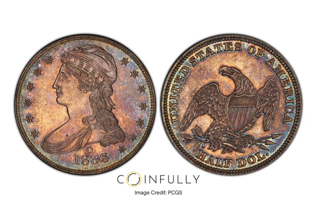 1838-O Proof Capped Bust Half Dollar - Coinfully