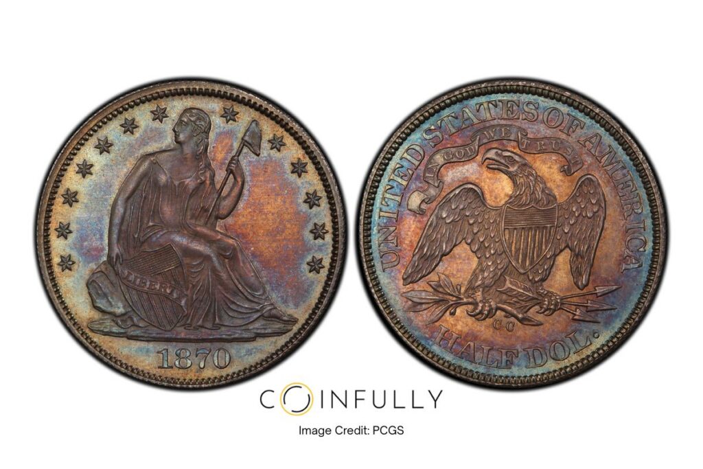 1870-CC Seated Liberty Half Dollar - Coinfully