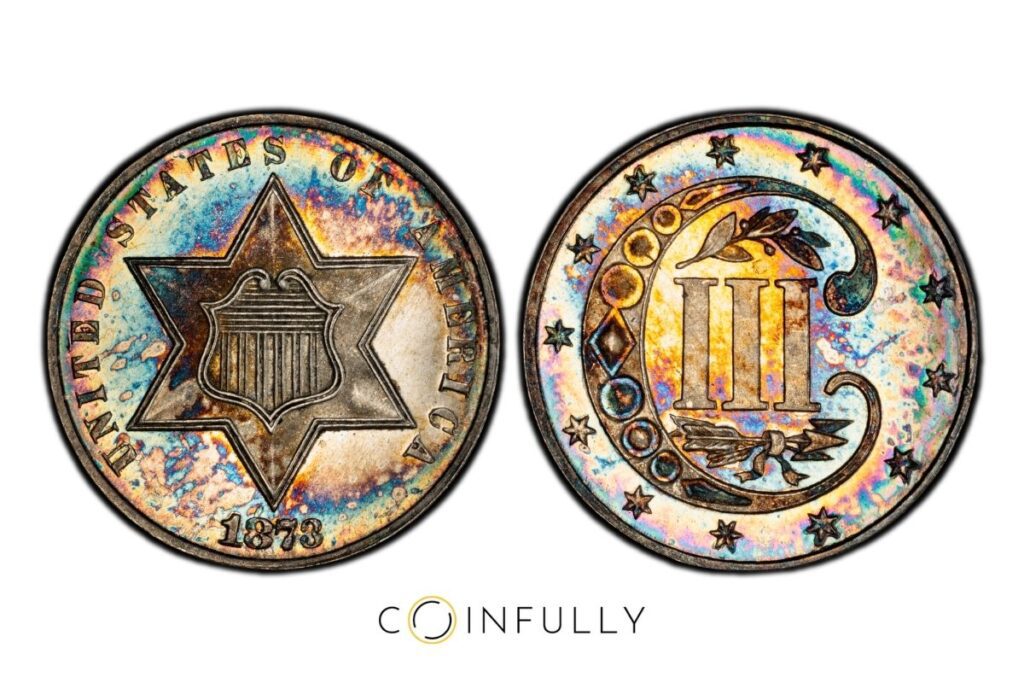 Rare Coin Appraisal: How To Find the True Value of Rare Coins 5 1873 Three Cent Silver Proof Cameo Coin - Coinfully