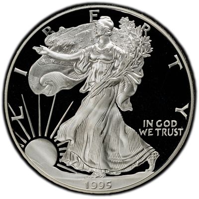 1995-W American Silver Eagle - Obverse - Coinfully