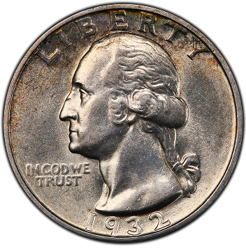 1932-S Washington quarter featuring the profile of George Washington with "LIBERTY" and "1932" inscribed.