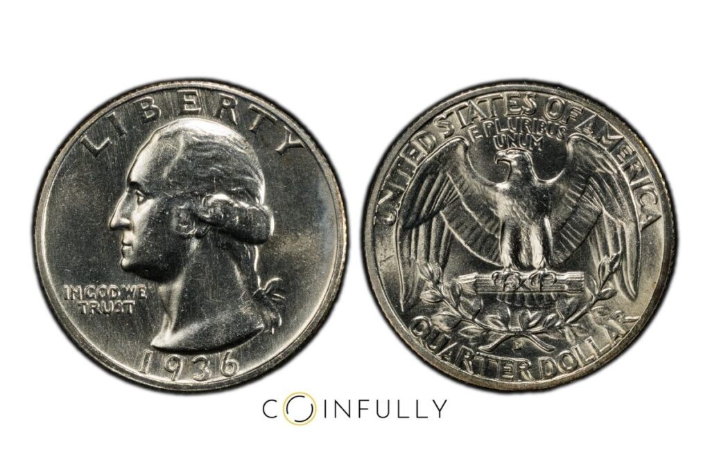 Shiny 1936 Washington Quarter - Coinfully